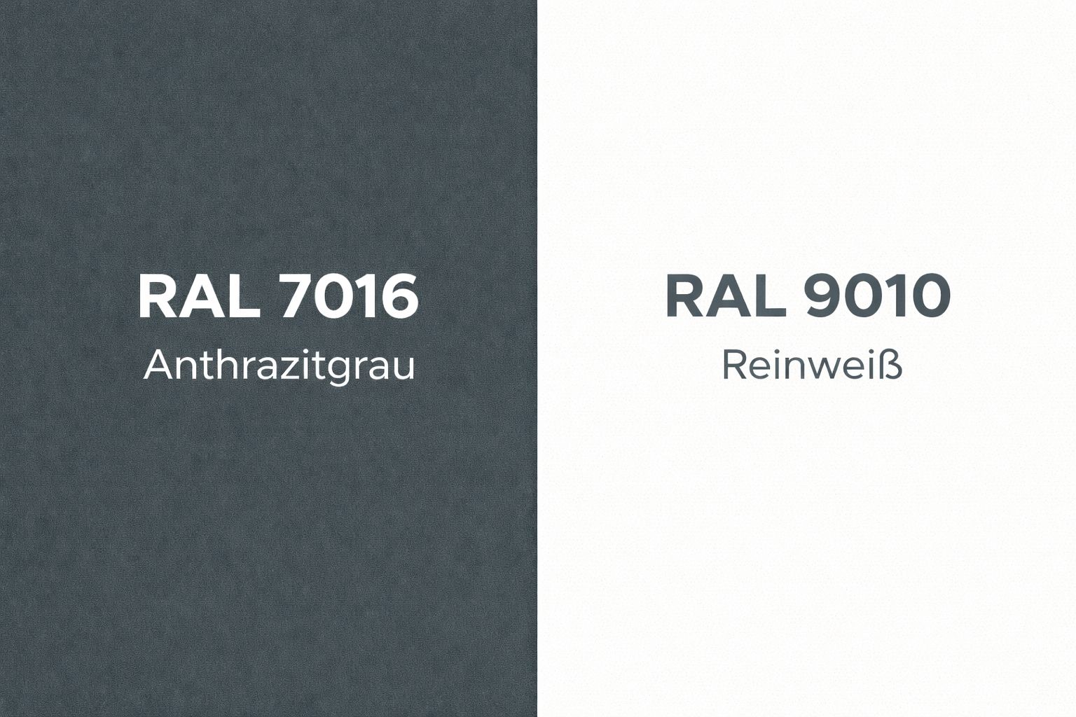 Rahmen: Anthrazit, Dach: Weiss