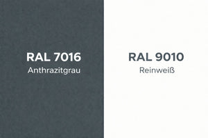 Rahmen: Anthrazit, Dach: Weiss